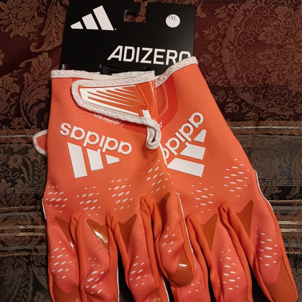 Adidas Adizero Football Gloves - Receiver Men's Size 4XL Orange Color Brand New